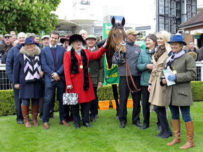 Owners with Getaway Trump at Sandown