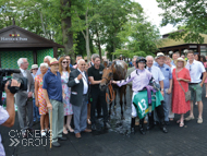 Rainbow Rebel with jockey Joe Fanning and Owners at Haydock - 7 July 2018