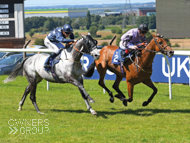 Rainbow Rebel (front) at Pontefract - 24 June 2018