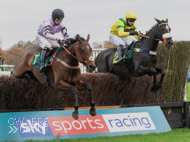 Getaway Trump and Harry Cobden on their way to winning at Fakenham - 17 November 2020