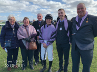 Jockey, Alexander Thorne with  Jaboticaba's owners at Doncaster - 12 March 2020
