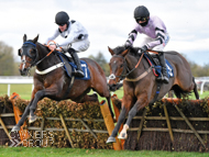 Wild Max (right) on his way to victory and Constancio (Elite Racing Club) at Huntingdon - 10 November 2020