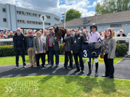 Wild Max with Owners and jockey Harry Cobden at Newton Abbot - 4 May 2022