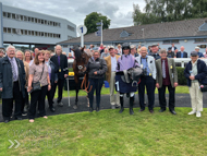Wild Max with jockey Harry Cobden and Owners at Newton Abbot - 1July 2022