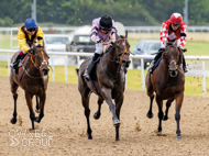 Kodiac Pride (left) winning at Wolverhampton - 12 August 2020