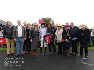 Barrichello with jockey Brian Hughes and Owners after winning at Bangor - 10 November 2021