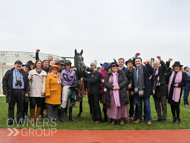Hacker Des Places with jockey Angus Cheleda and winning Owners at Cheltenham - 28 January 2023