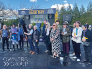 Diderot with jockey Daniel Muscutt and Owners at Lingfield - 7 April 2023