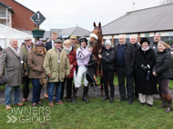 Maximilian with jockey Brian Hughes and Owners after winning at Carlisle  - 7 February 2022